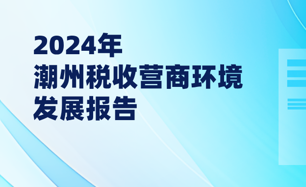 2024年潮州税收营商环境发展报告
