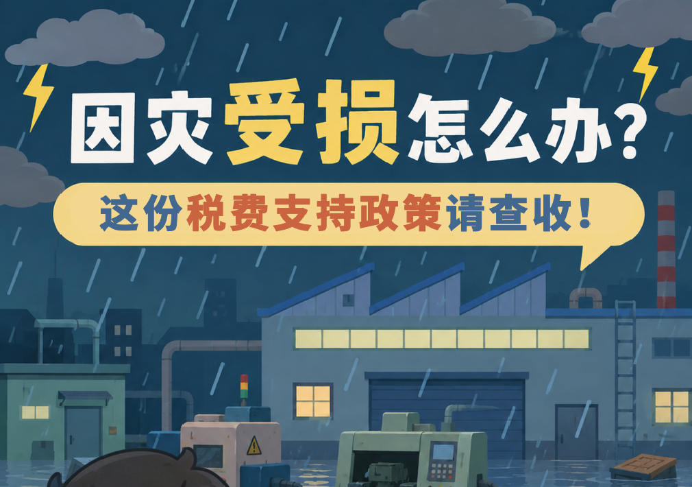 因灾受损怎么办？这份税费支持政策请查收！