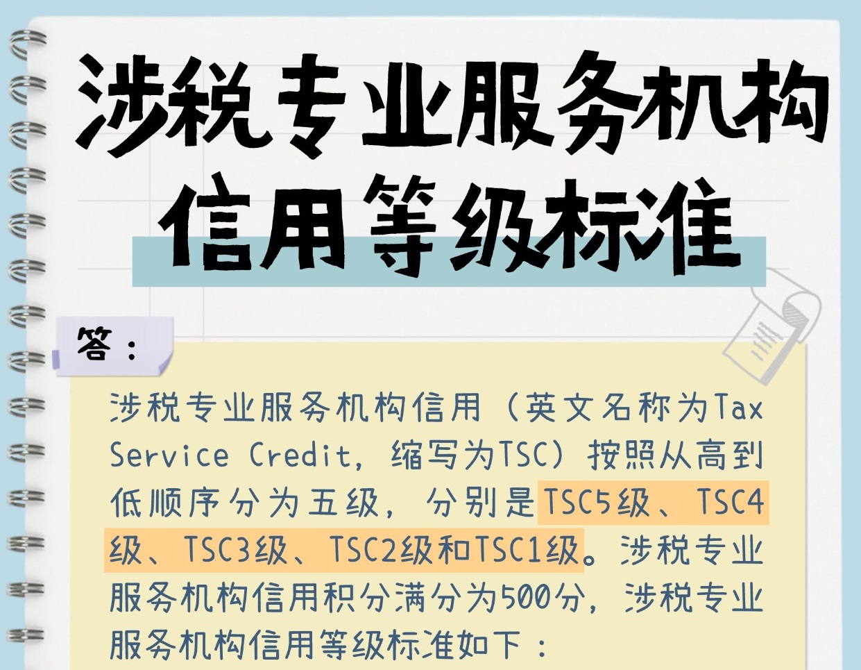 执业每一课|涉税专业服务机构信用等级标准