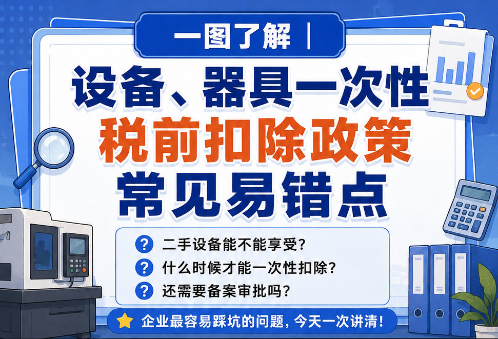 设备、器具一次性税前扣除政策常见易错点