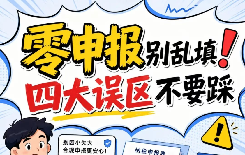 零申报别乱填！四大误区不要踩~