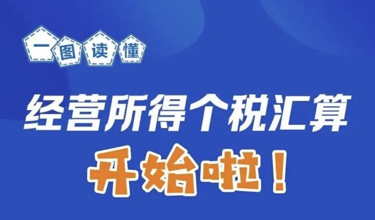 经营所得个税汇算开始啦！一图了解基本要点