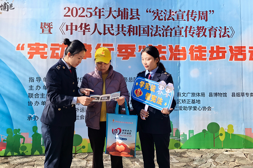 大埔：“税务蓝”点亮“普法+”！大埔税务举办“宪法宣传周”